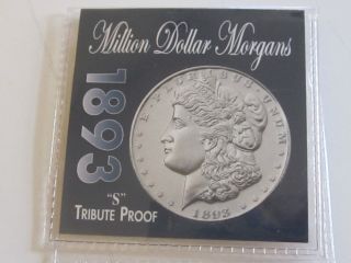 1893 S Morgan Tribute Proof Silver Coin photo