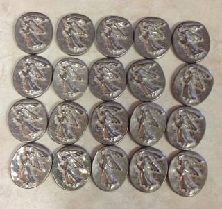 20 Angels Lead - Pewter Pocket Guardian Angel Coin/token photo