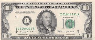 1950c Series I/a (minneapolis) $100 Dollar Federal Reserve Note Bill Us Currency photo