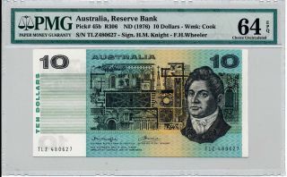 Reserve Bank Australia $10 Nd (1976) Pmg 64epq photo