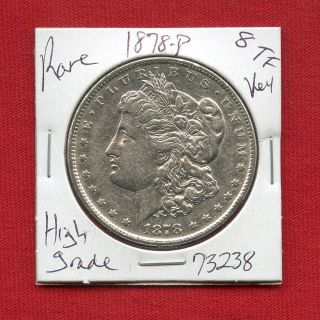 1878 8tf Morgan Silver Dollar 73238 Coin Us Rare Key Date Estate photo