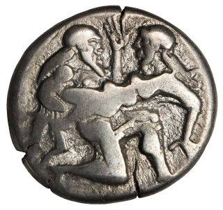 Thrace Islands 480 - 463 Bc Thasos Ar Silver Stater Protesting Nymph Ancient Greek photo