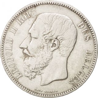 [ 450739] Belgium,  Leopold Ii,  5 Francs,  5 Frank,  1867,  Silver,  Km:24 photo