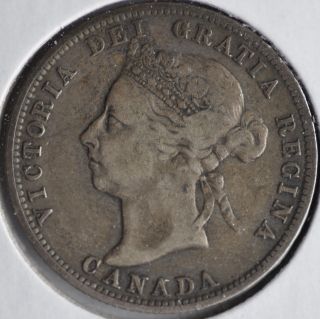 1900 25c Queen Victoria Twenty Five Cents Circulated Example photo