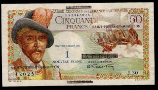 St.  Pierre And Miquelon - 1 Franc - P30b - 1960 - Xf - French Territory photo