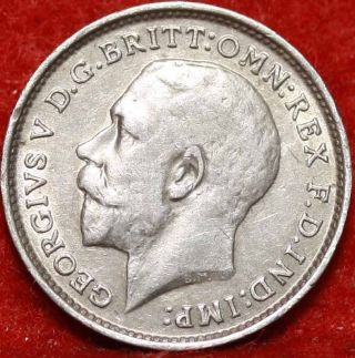 1913 Great Britain 3 Pence Silver Foreign Coin S/h photo