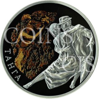 Belarus 2012 20 Rubles Tango Magic Of The Dance Proof Silver Coin photo