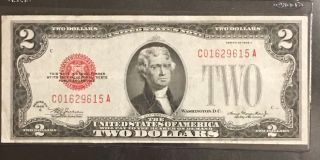 Rare 1928 - C $2.  00 United States Note - Bright And Crisp Circulated photo