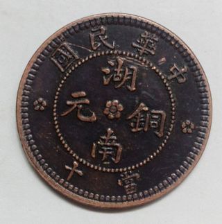China Ancient Dynasty Copper Coin（min Guo Hu Nan） photo