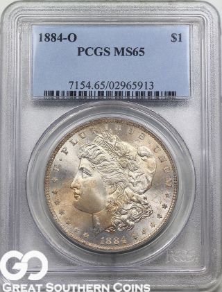 1884 - O Pcgs Morgan Silver Dollar Pcgs Ms 65 photo