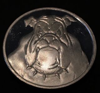 Cartoon Dog Spike Collectible Coin 1 Troy Ounce.  999 Fine Pure Silver Round 999 photo