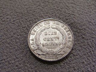 Bolivia 10 Cent Centavos 1878 Silver Coin - Estate Find - Ungraded photo