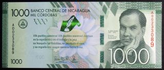 Nicaragua 2016.  1000 C$.  Banknote Special Edition.  Ruben Dario - - photo