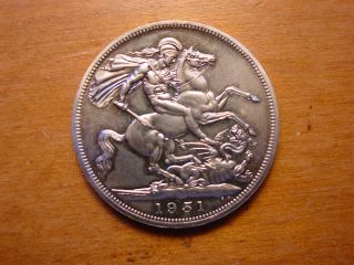 British Festival Of Britain Crown Coin King George 1951 photo