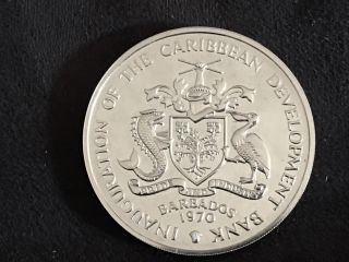 Barbados 4 Dollars 1970 Gem Proof Km A9 Fao photo