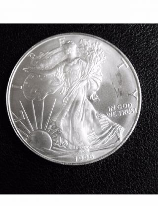 1996 U.  S.  Silver American Eagle 1 Oz Bullion Brilliant Uncirculated $1 photo