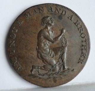 Great Britain,  Circa 1790,  1/2 Penny,  Anti - Slavery Conder Token photo
