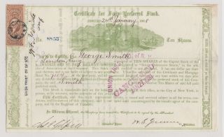 1868 Milwaukee And St.  Paul Railway Company.  Issued/signed/cancelled. photo