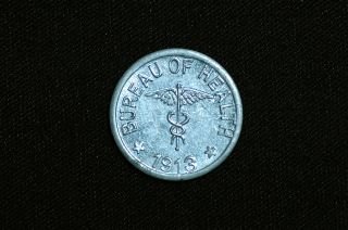 Philippines Culion Leper Colony,  1/2 Centavo Coin,  1913 photo