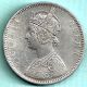 British India - 1875 - 0/1 Dot - Victoria Empress - One Rupee - Rarest Silver Co India photo 2