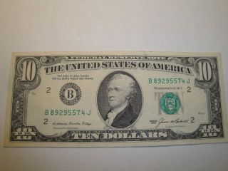 (1) $10.  00 Series 1985 Federal Reserve Note Xf Circulated. photo