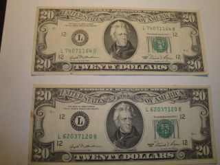 (1) $20.  00 Series 1981 Federal Reserve Note Xf Circulated. photo