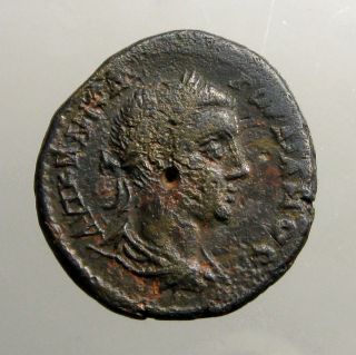 Gordian Iii Bronze Ae28_nicopolis Ad Istrum Thrace_tyche With Torch & Rudder photo