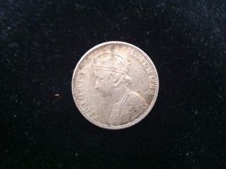 1893 British India Victoria Empress One Rupee Silver Coin photo