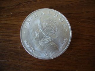 Republic Of Panama One Balboa 1966 Silver Coin Rare 61 - 68 photo