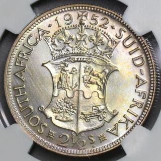 1952 Ngc Pf 66 South Africa Bu Proof Silver 2 1/2 Shillings Coin (16090403c) photo
