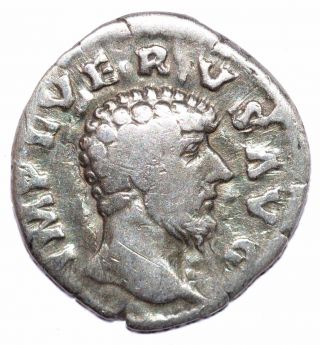 Authentic Lucius Verus - Roman Coin,  Ar Silver Denarius - Rv.  Providentia - A491 photo
