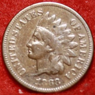 1868 Philadelphia Copper Indian Head Cent photo