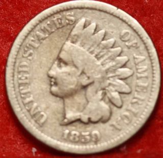 1859 Philadelphia Copper - Nickel Indian Head Cent S/h photo