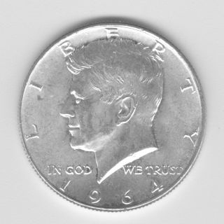 1964 Kennedy Half Dollar -.  50 - 90 Silver photo