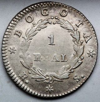 Colombia.  1 Real 1845 Rs.  Nueva Granada. photo