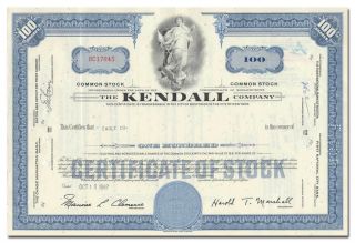 Kendall Company Stock Certificate photo