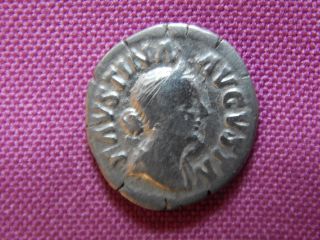 Faustina Ii,  Rome,  Ar Denarius,  170 - 175 Ad,  2 Children,  Ric 710 photo