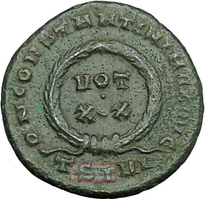 Constantine I The Great 320ad Ancient Roman Coin Wreath Of Sussess I34080