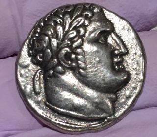 Ancient Greek Roman Coin Phoenicia Sidon Silver Tetradrachm Bc (unknown) photo