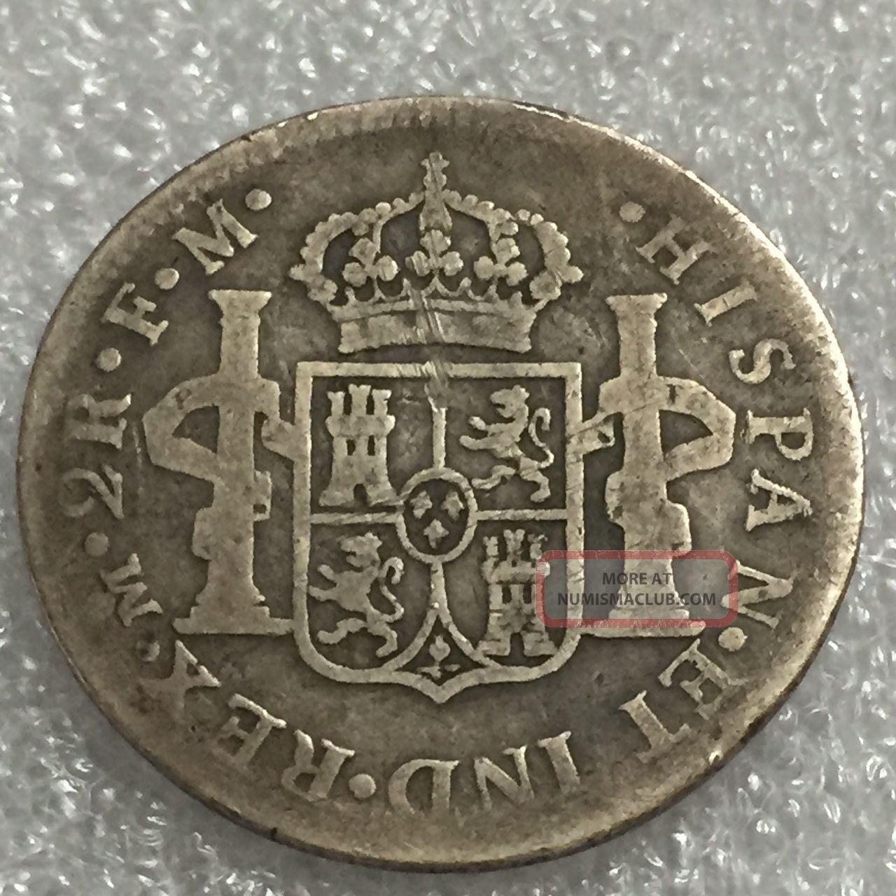 1776 - Spainish Silver 2 Reales - Fm Mexico - 1776