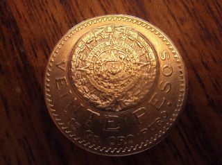 Mexico 1919 Veinte 20 Pesos Gold photo