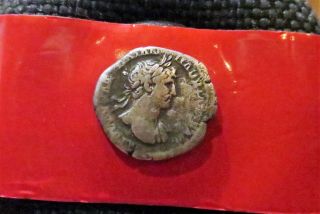 Ancient Roman Imperial Coin.  Silver Ar Denarius Of Hadrian. photo