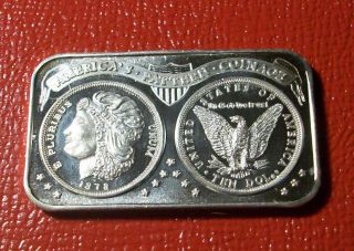America ' S Pattern Coinage Bar 1oz.  999 Silver By Mother - Lode Gift Item photo