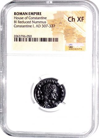 Roman Empire Constantine The Great,  Nummus Coin,  Ngc Certified Choice Xf Cir 307 photo