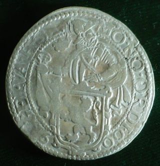 Dutch 1600 Holland Province Netherlands Lion Daalder 48 Stuivers Silver Coin photo