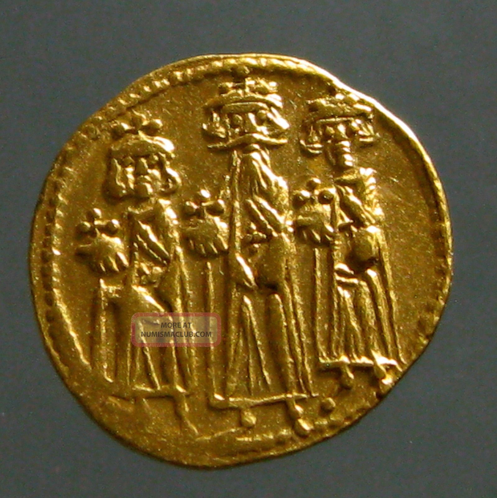 Heraclius Av Gold Solidus_constantinople Mint_heraclius & Sons_cross Coins: Ancient photo