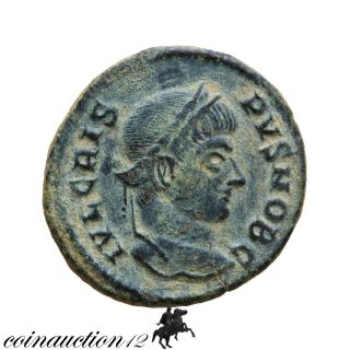 Roman Coin Ae 3 Follis Crispus Caesar,  Caesarum Nostrorum Vot X Siscia 322 Ad photo