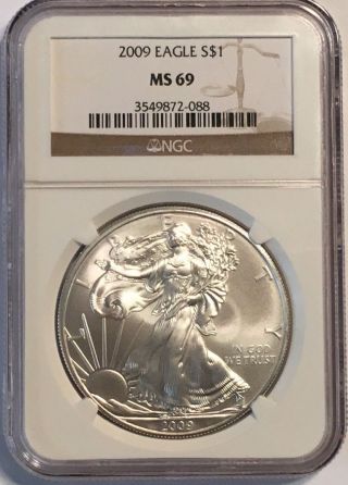 2009 American Silver Eagle Ngc Ms69 photo