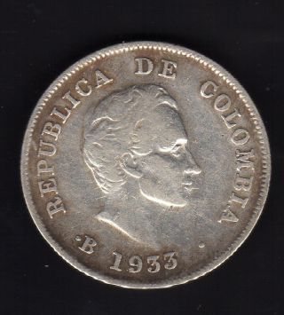 Colombia 20 Centavos 1933,  Silver photo