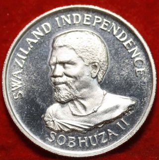 Uncirculated Proof 1968 Swaziland 50 Cents Silver Foreign Coin S/h photo